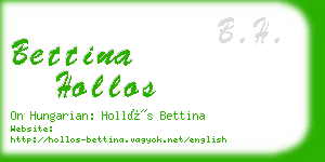 bettina hollos business card